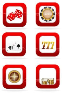 Casino symbols, games concept